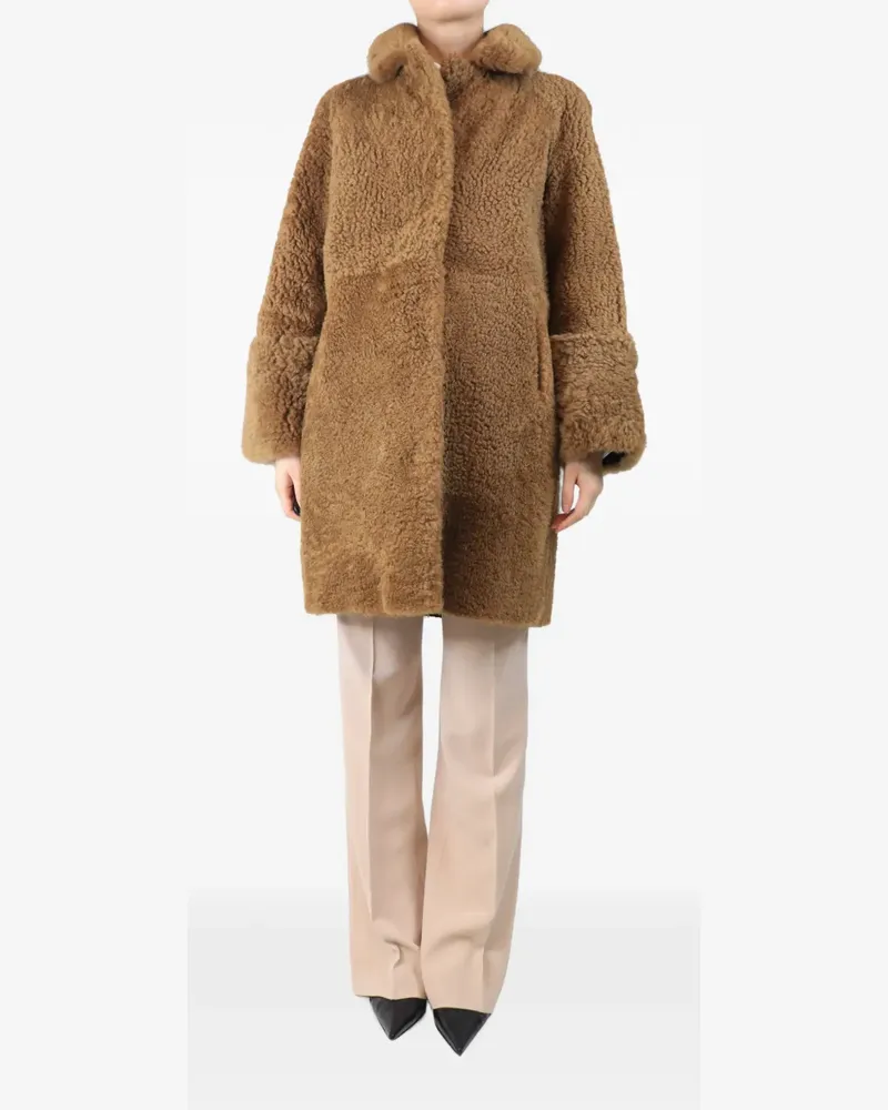 SUPREMA Wendbarer Mantel aus Shearling - Braun Braun