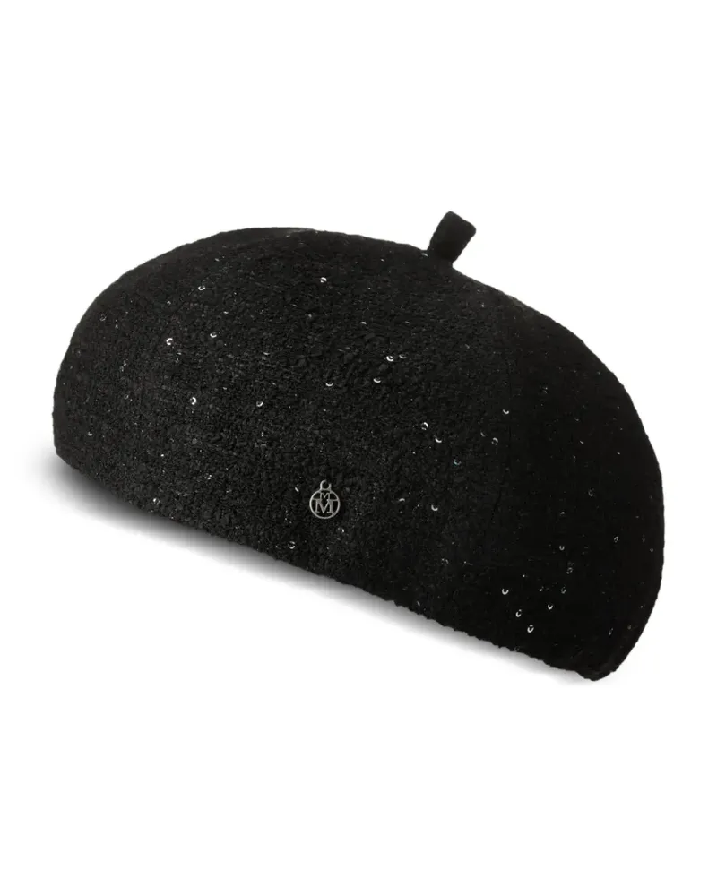 Maison Michel Mütze mit Pailletten - Schwarz Schwarz
