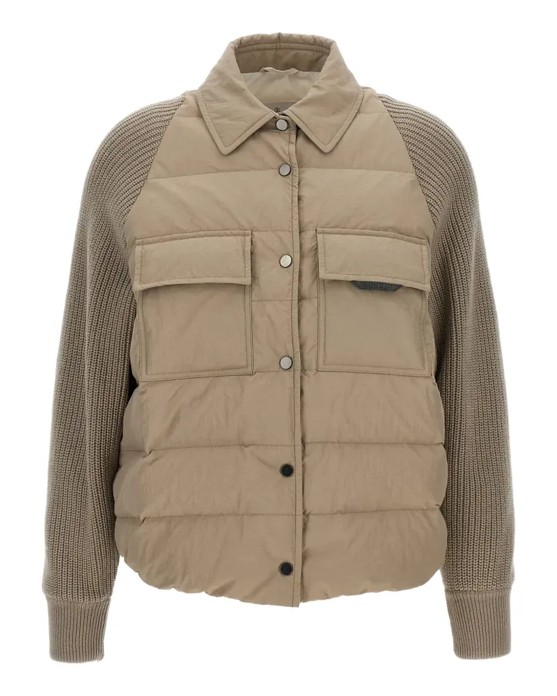 Brunello Cucinelli Gesteppte Jacke - Nude Nude