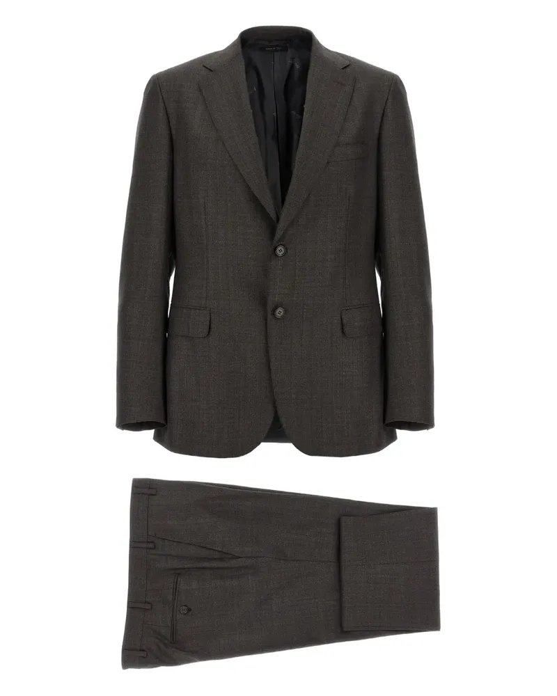 Brioni Einreihiger Anzug - Braun Braun