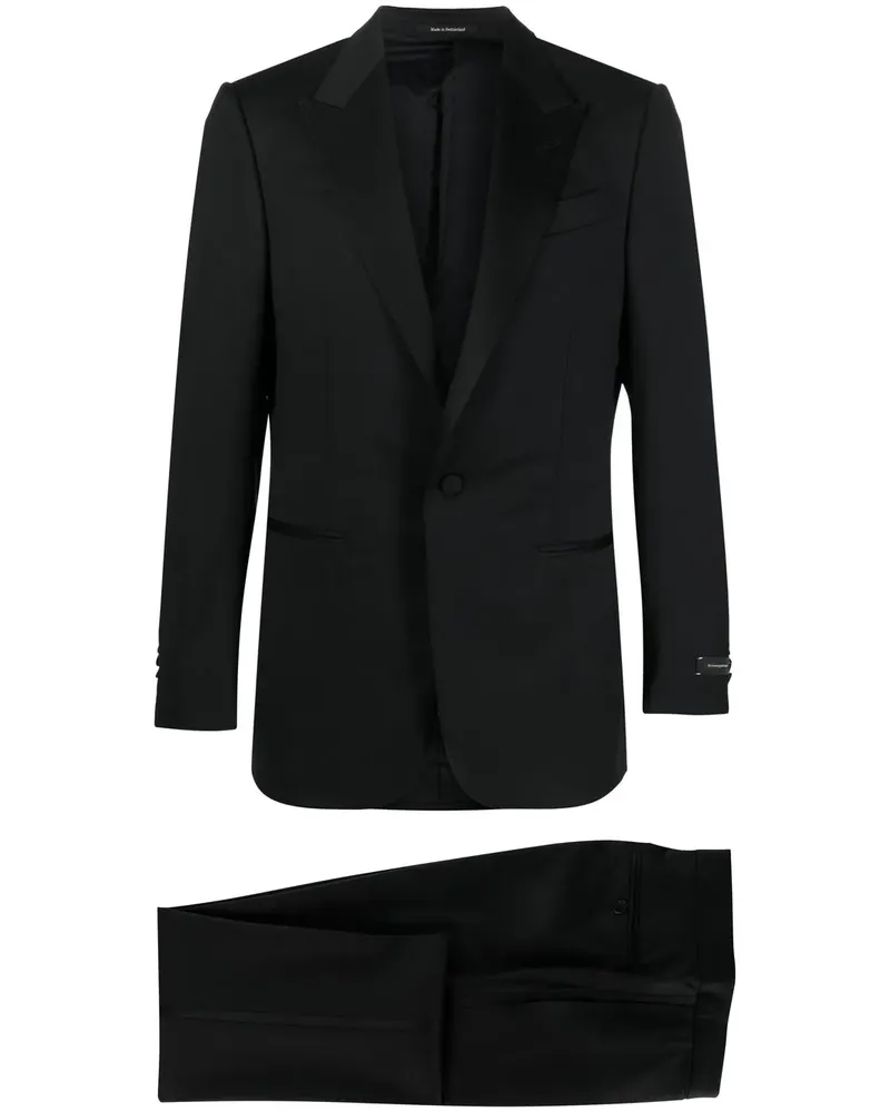 Ermenegildo Zegna Schmaler Smoking - Schwarz Schwarz