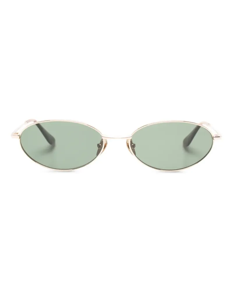 GIGI STUDIOS Amelis oval-frame sunglasses - Gold Gold
