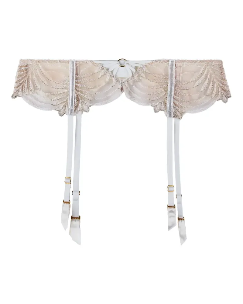 Aubade Bestickter Hypnolove Strumpfhalter - Weiß Weiß