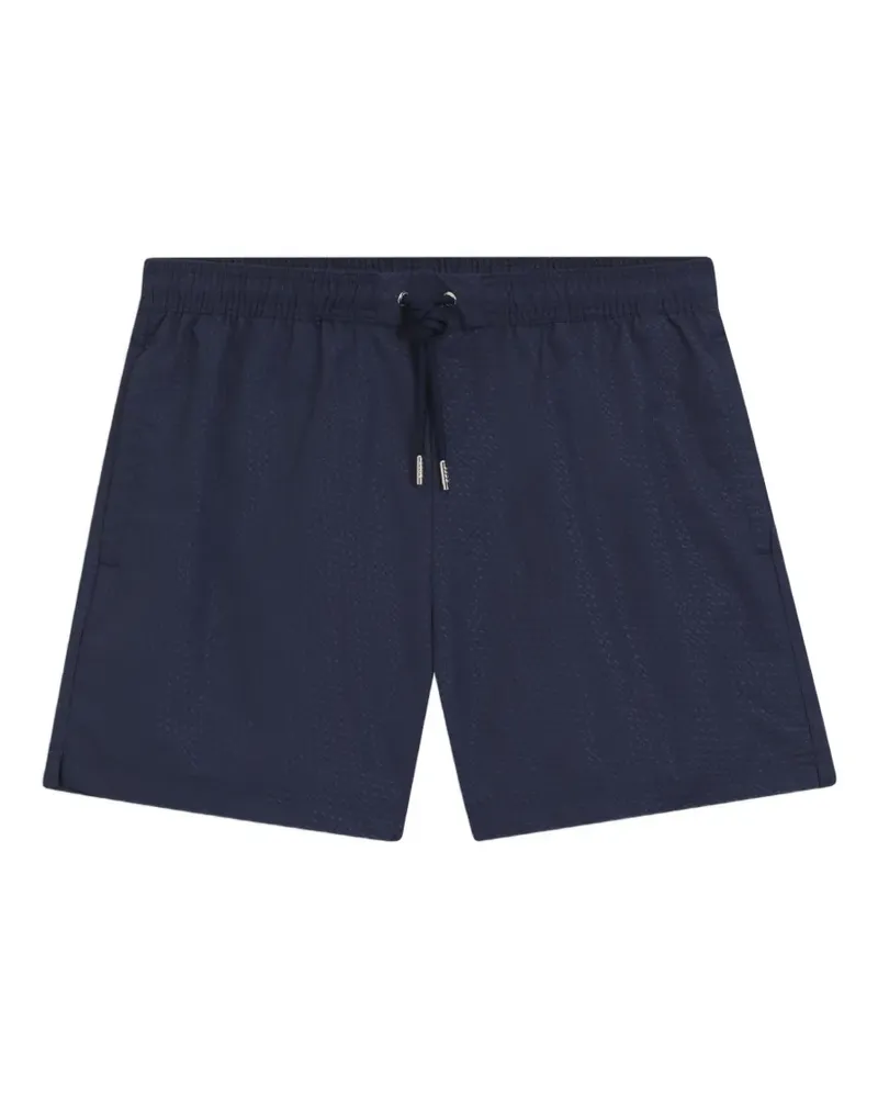 HUGO BOSS Badeshorts mit Monogramm-Print - Blau Blau