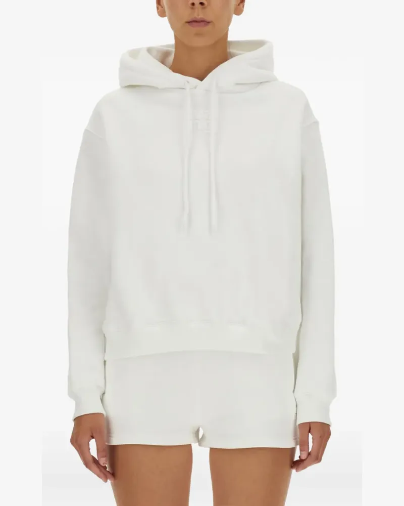 Alexander Wang Hoodie mit Logo - Weiß Weiß