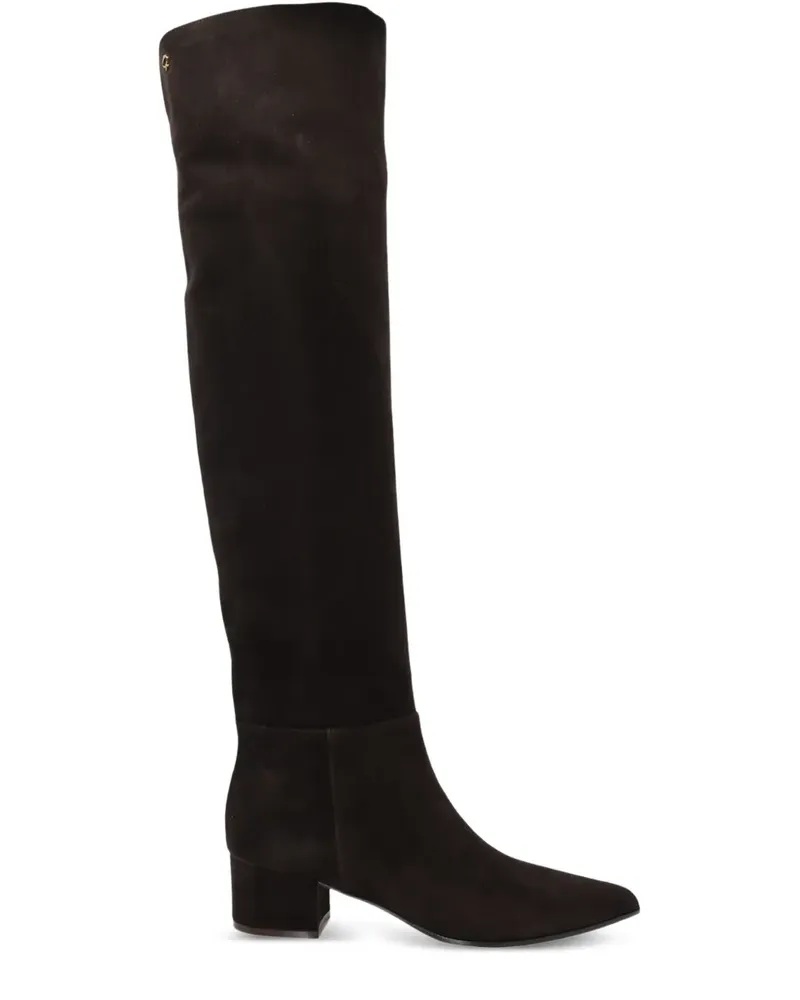 Gianvito Rossi Kniehohe Wildlederstiefel 50mm - Braun Braun