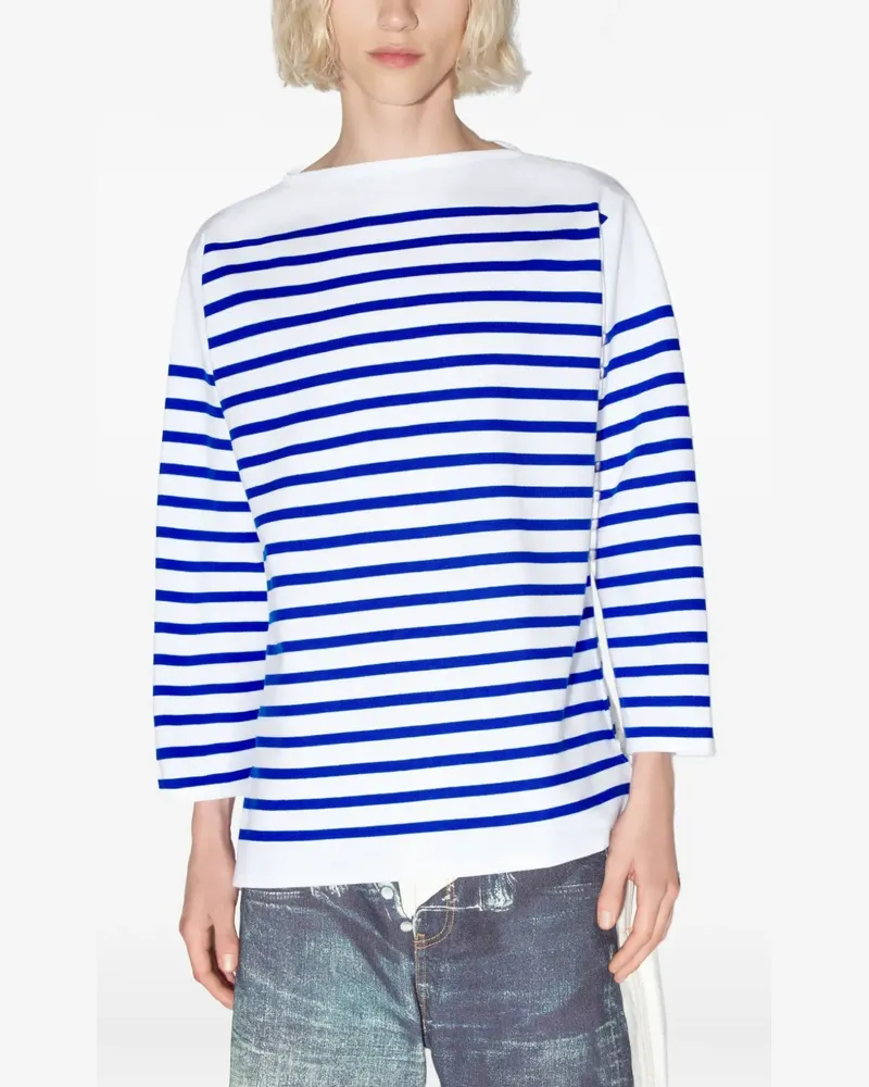 Jean Paul Gaultier La Marinière  T-Shirt - Weiß Weiß