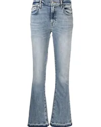 7 for all mankind Tief sitzende Schlagjeans Blau