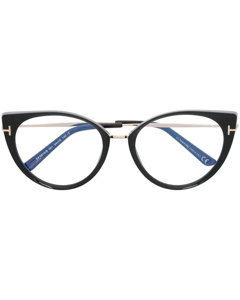 Tom Ford Brille mit Cat-Eye-Gestell - Schwarz Schwarz
