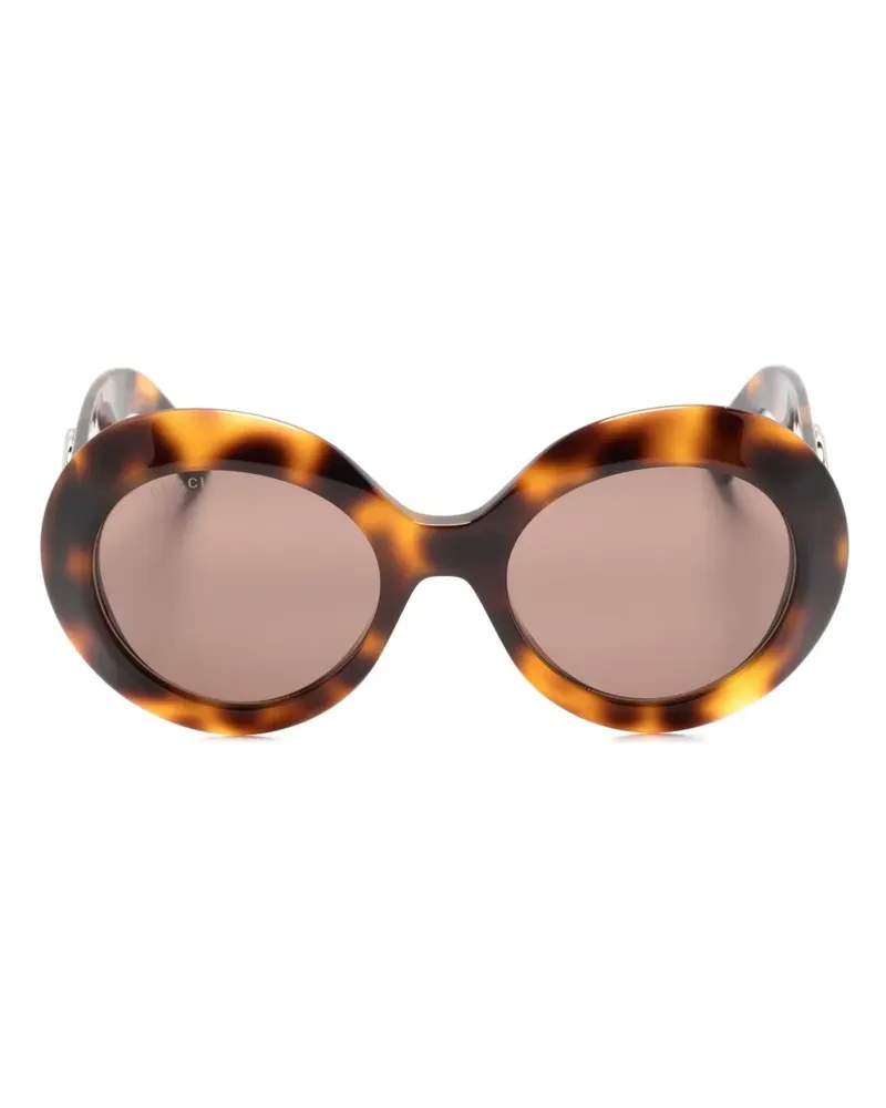 Gucci Sonnenbrille mit rundem Gestell - Braun Braun