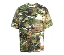 T-Shirt mit Camouflage-Print - Grün