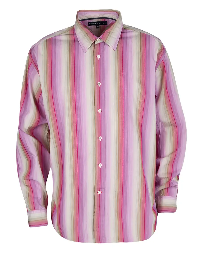Tommy Hilfiger Gestreiftes Hemd - Rosa Rosa