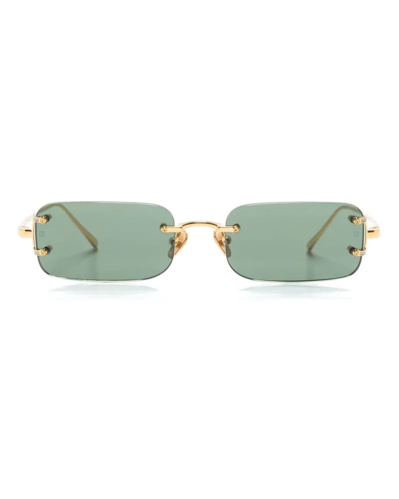 Linda Farrow Taylor Sonnenbrille mit eckigem Gestell Gold