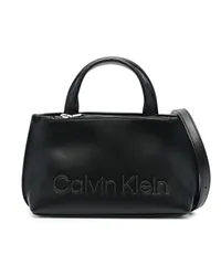 Calvin Klein Shopper mit Logo-Schild Schwarz