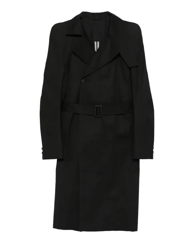 Rick Owens button-fastening trench coat - Schwarz Schwarz