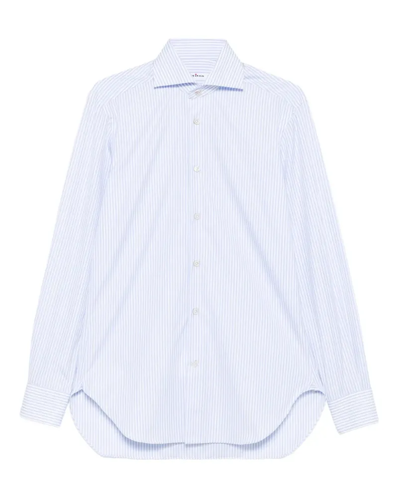 Kiton Gestreiftes Hemd - Blau Blau
