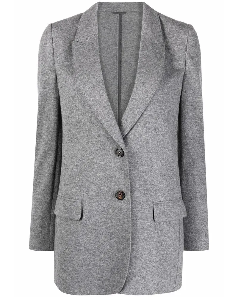 Brunello Cucinelli Einreihiger Blazer aus Kaschmir - Grau Grau