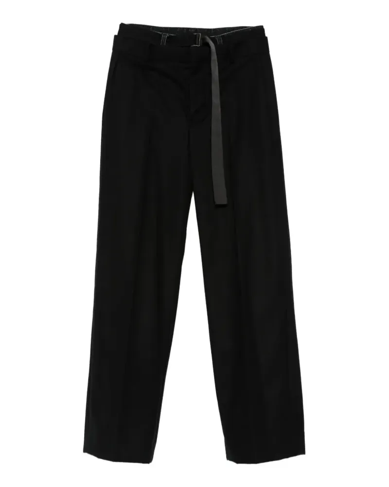 Sacai Wide-Leg-Hose mit Gürtel - Schwarz Schwarz
