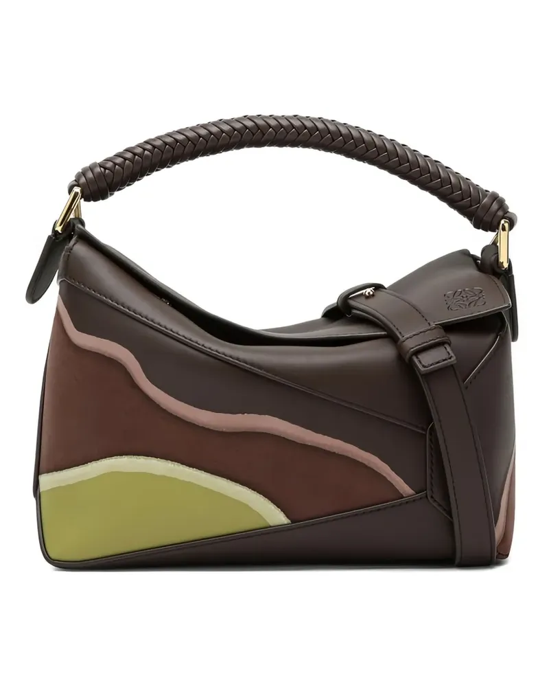 Loewe Puzzle Tote Bag mit Flechthenkel - Braun Braun