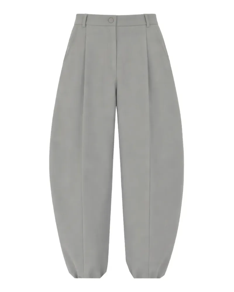 Gloria Coelho Oval cropped barrel trousers - Grau Grau