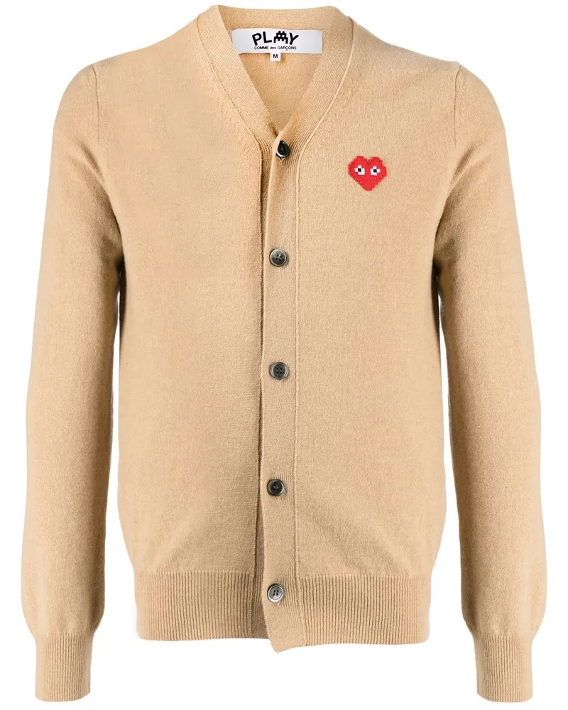 Comme des Garçons Cardigan mit Logo-Patch - Braun Braun