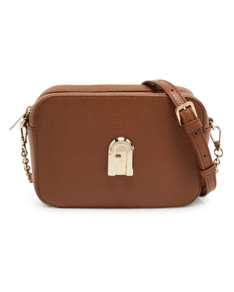 Furla leather camera mini bag - Braun Braun