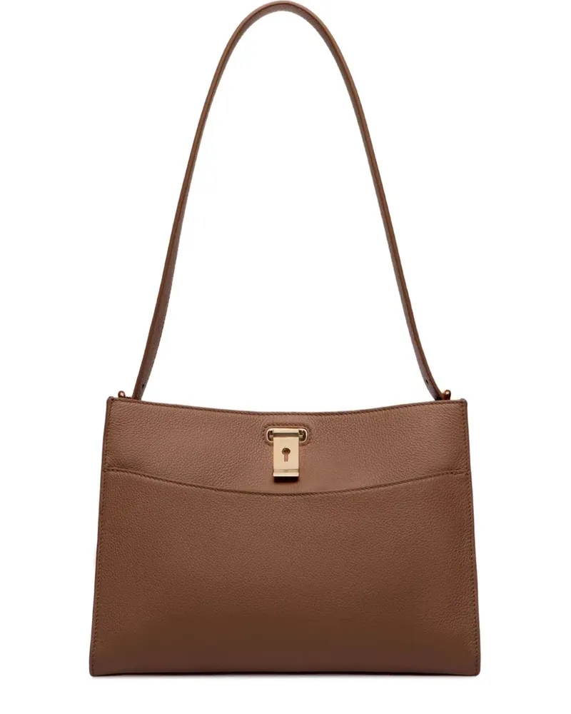 Bally Lock Me Schultertasche - Braun Braun