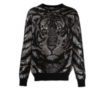 Pullover mit Tiger-Intarsie