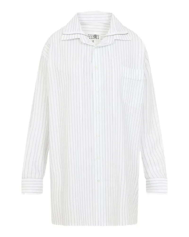 Maison Margiela Hemd mit Nadelstreifen - Weiß Weiß