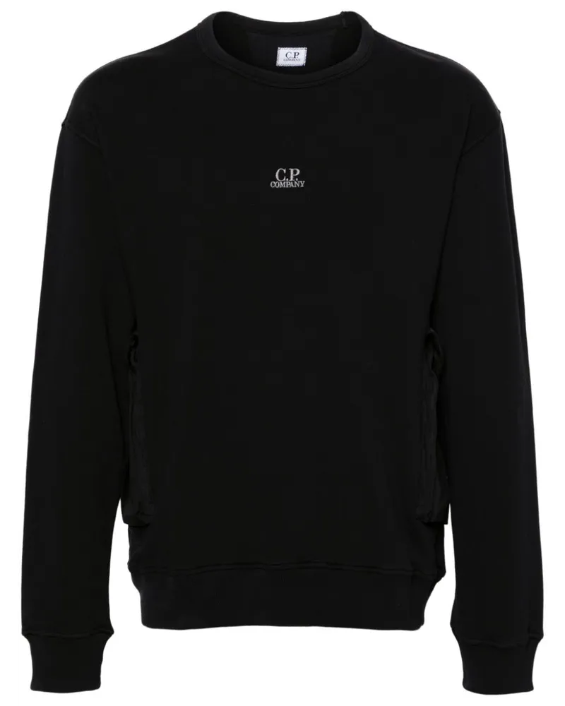 C.P. Company Sweatshirt mit Klappentaschen Schwarz