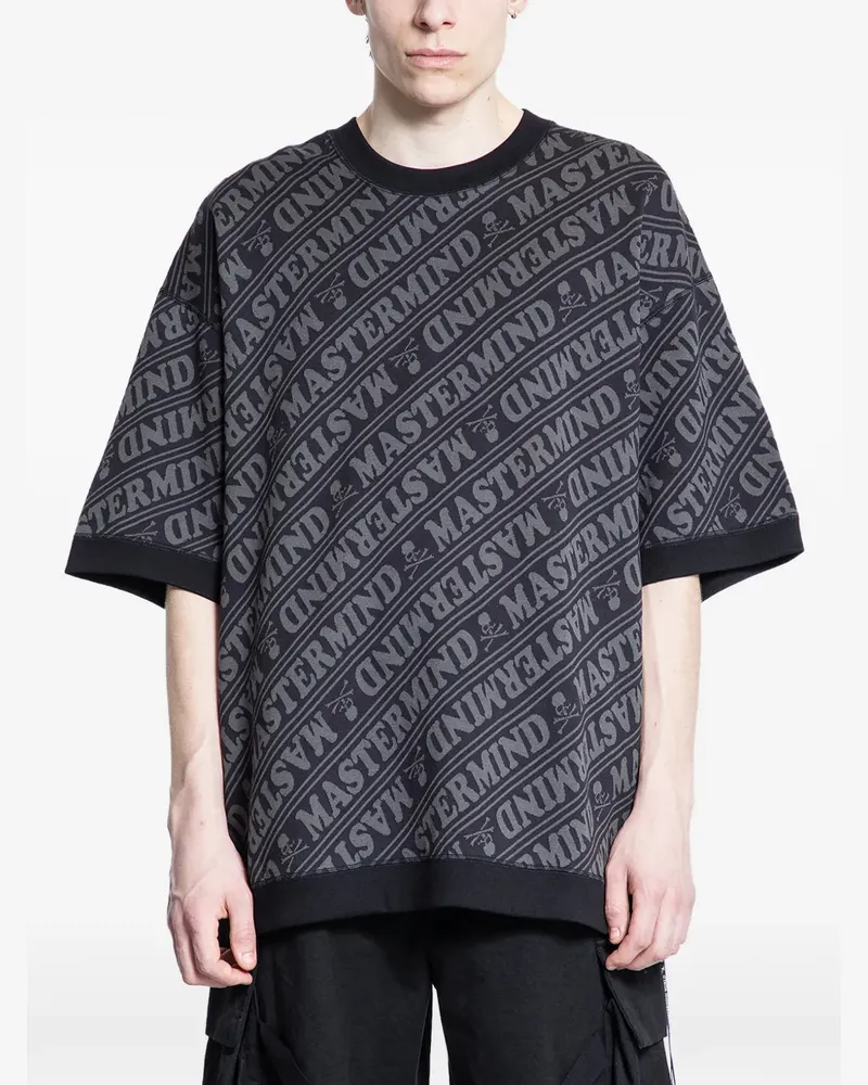 Mastermind World T-Shirt mit Logo-Print - Schwarz Schwarz