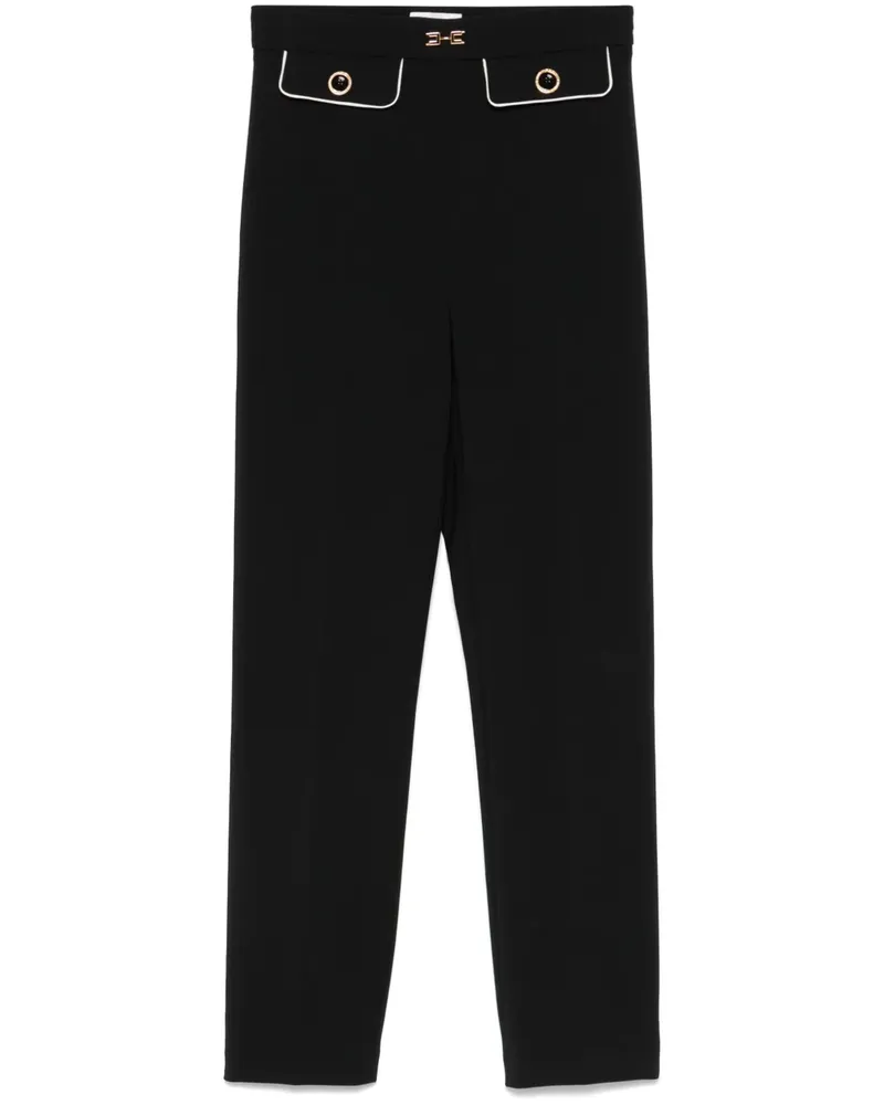 Elisabetta Franchi Klassische Cropped-Hose - Schwarz Schwarz