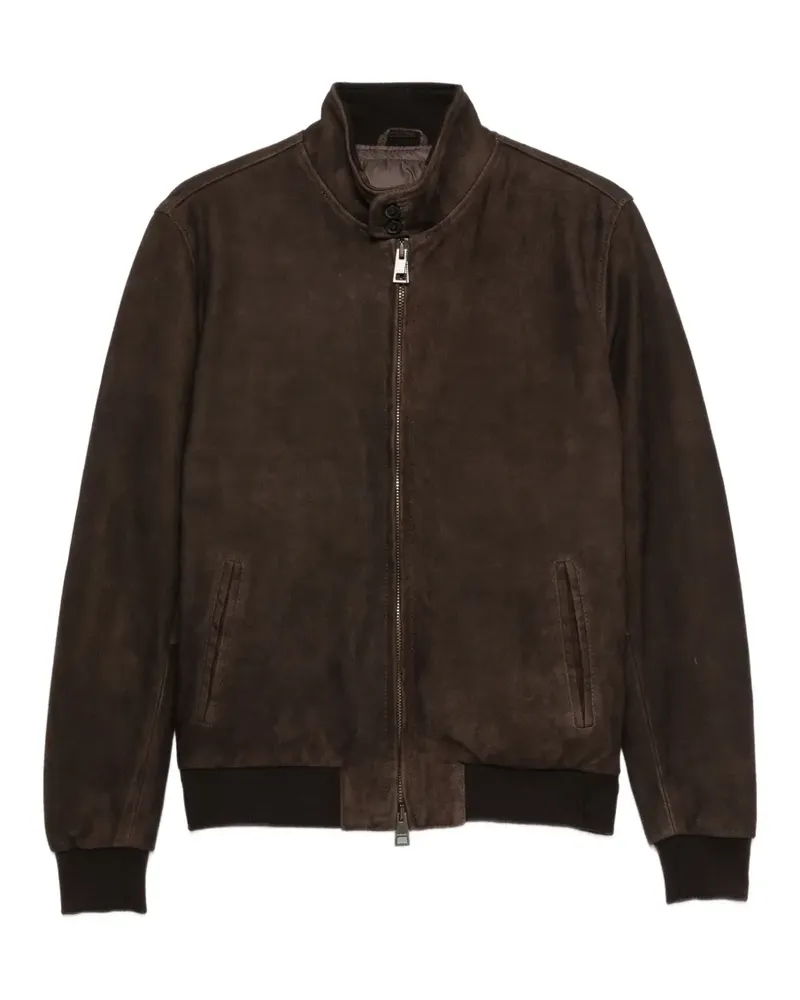 Boglioli Wildlederjacke mit Stehkragen - Braun Braun