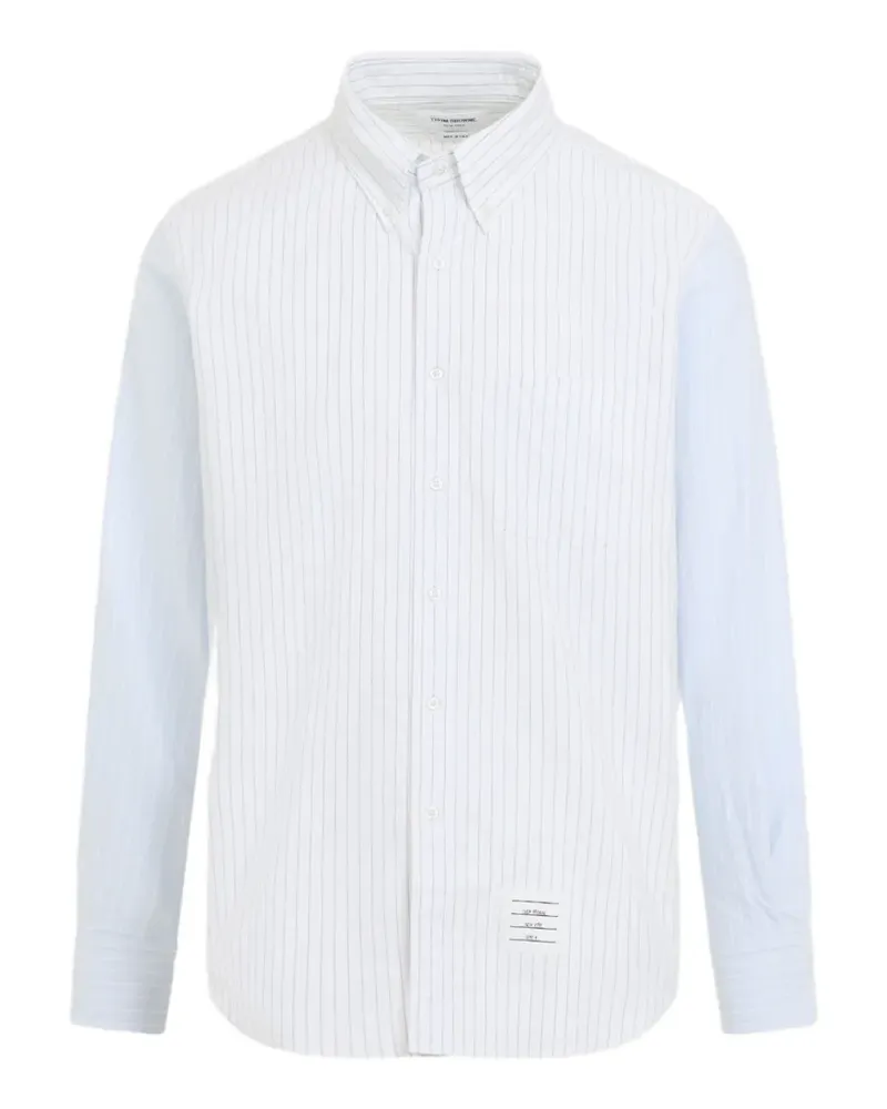 Thom Browne Hemd mit Nadelstreifen - Weiß Weiß