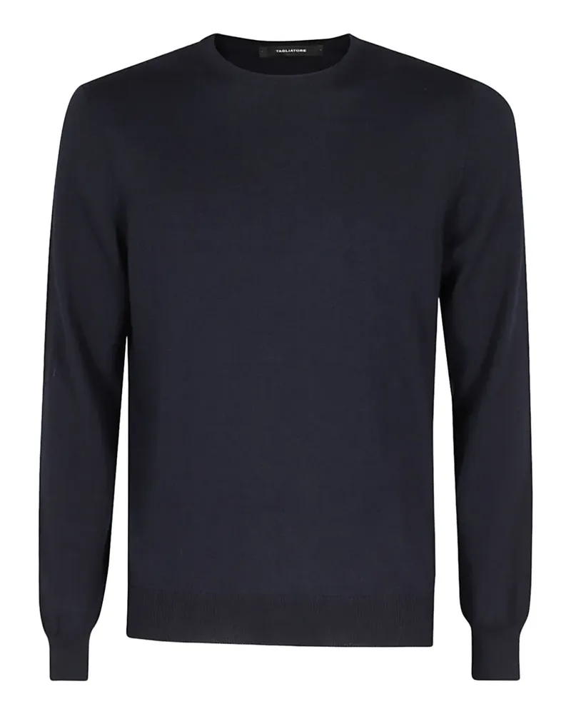 Tagliatore Pullover mit Rundhalsausschnitt - Blau Blau