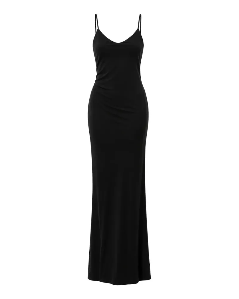 Frank Lyman Maxikleid mit Raffungen - Schwarz Schwarz