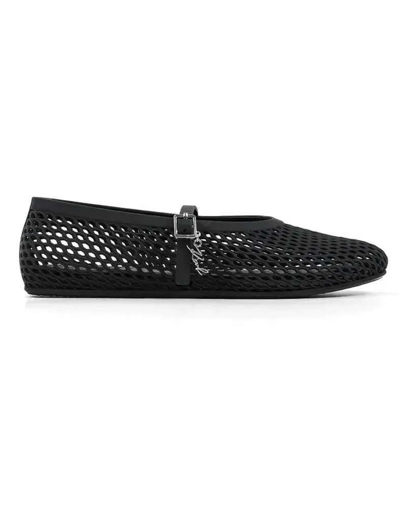 Karl Lagerfeld Jelly mesh-design buckle-strap ballet flats - Schwarz Schwarz