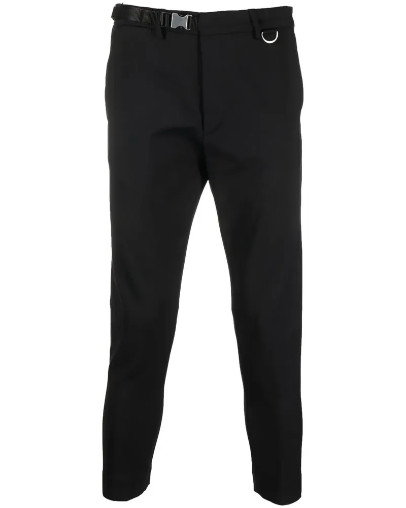 Low Brand Schmal zulaufende Cropped-Hose - Schwarz Schwarz