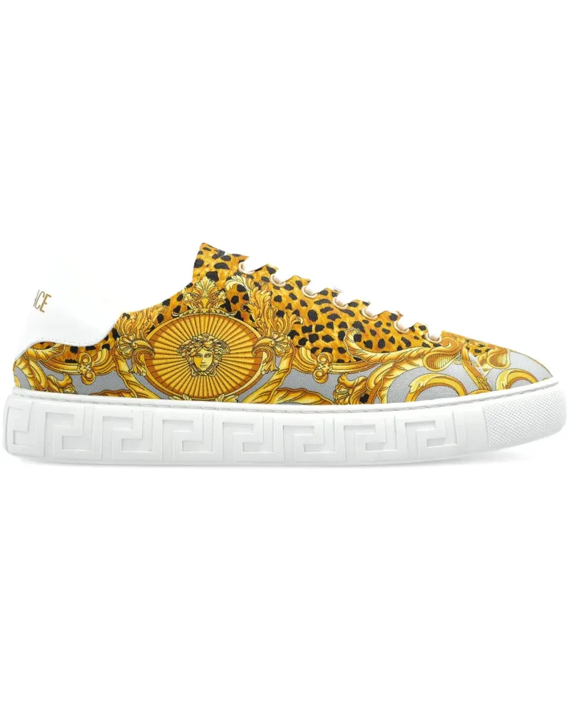 Versace Sneakers mit Print - Gold Gold