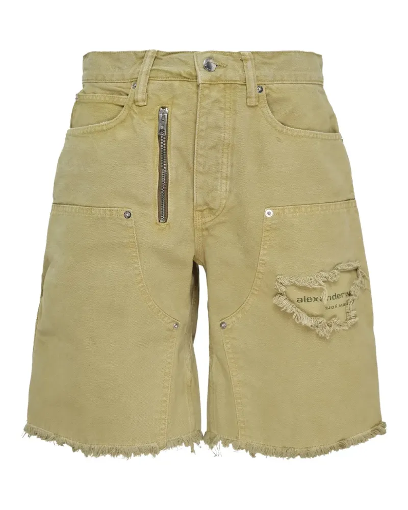 Alexander Wang Carpenter-Shorts im Distressed-Look - Grün Grün