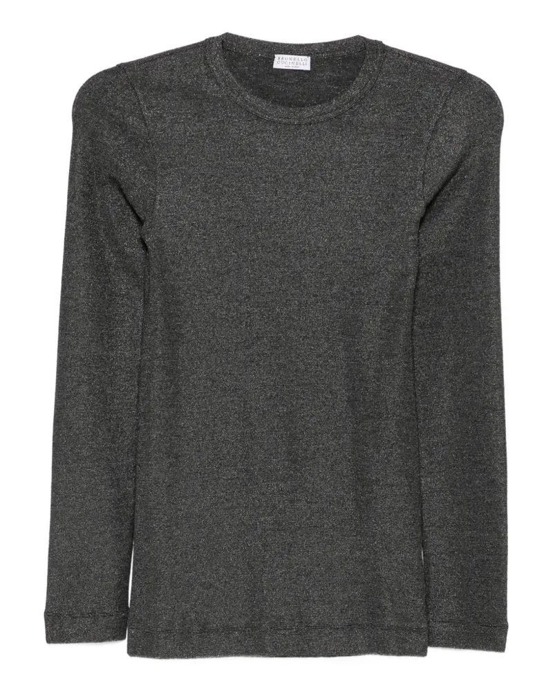 Brunello Cucinelli crew-neck long-sleeve T-shirt - Grau Grau