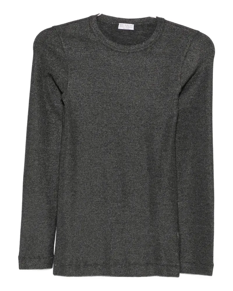 Brunello Cucinelli crew-neck long-sleeve T-shirt - Grau Grau