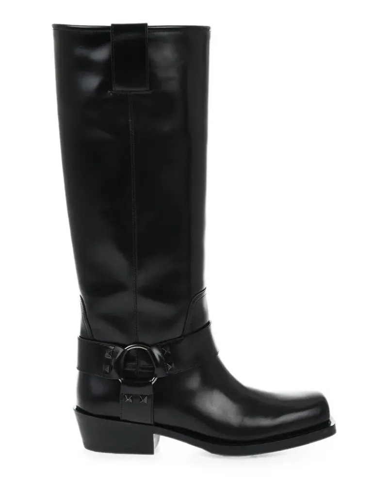 Valentino Garavani Rockstud harness boots - Schwarz Schwarz