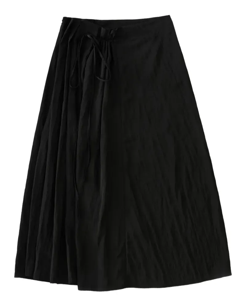 Studio Nicholson Messina A-line tie waist skirt - Schwarz Schwarz