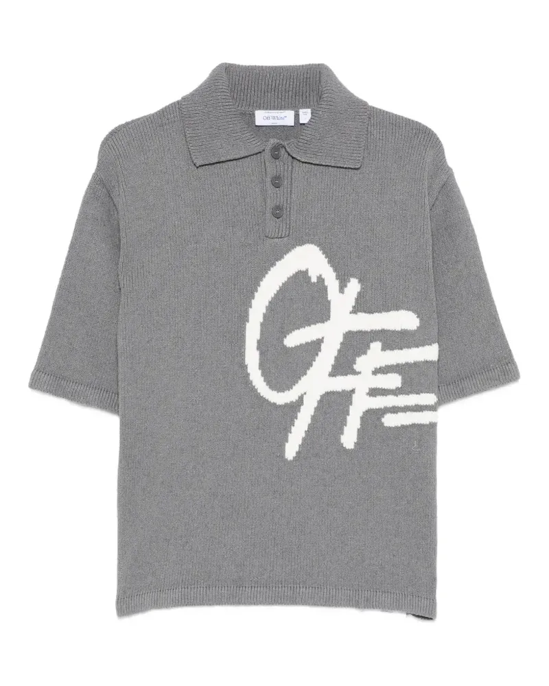 OFF-WHITE shared-logo short-sleeve polo shirt - Grau Grau