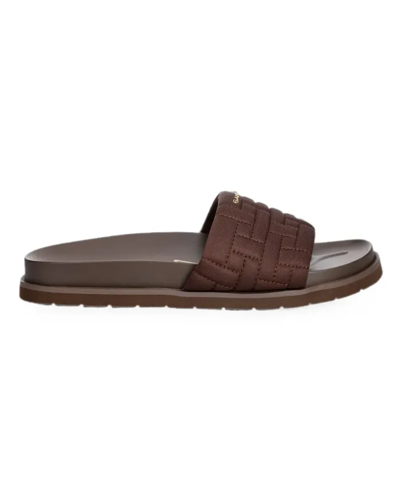 Gant quilted logo-plaque slides - Braun Braun