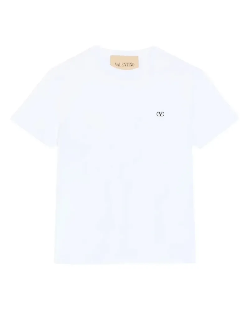 Valentino Garavani T-Shirt mit VLogo-Stickerei - Weiß Weiß