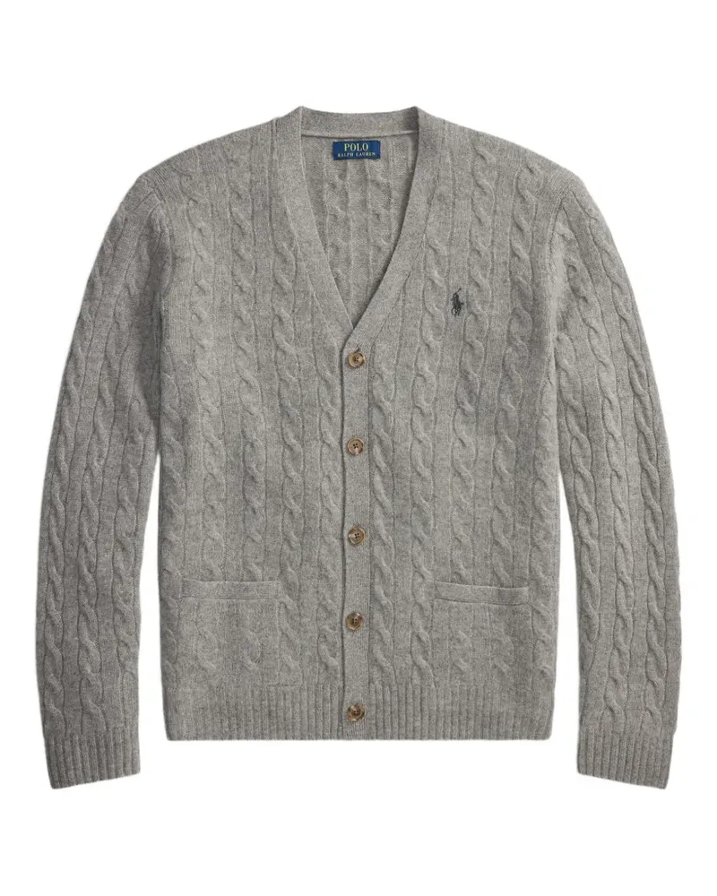 Ralph Lauren Cardigan mit Zopfmuster - Grau Grau