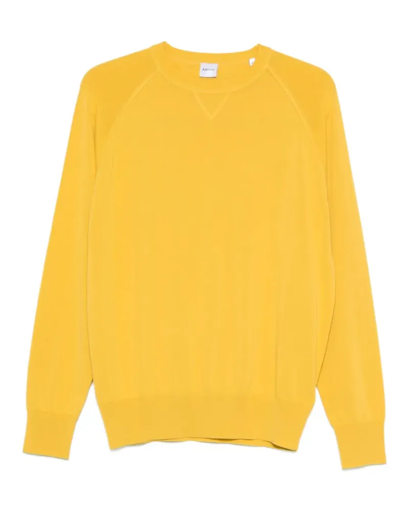 ASPESI Pullover mit Rundhalsausschnitt - Gelb Gelb