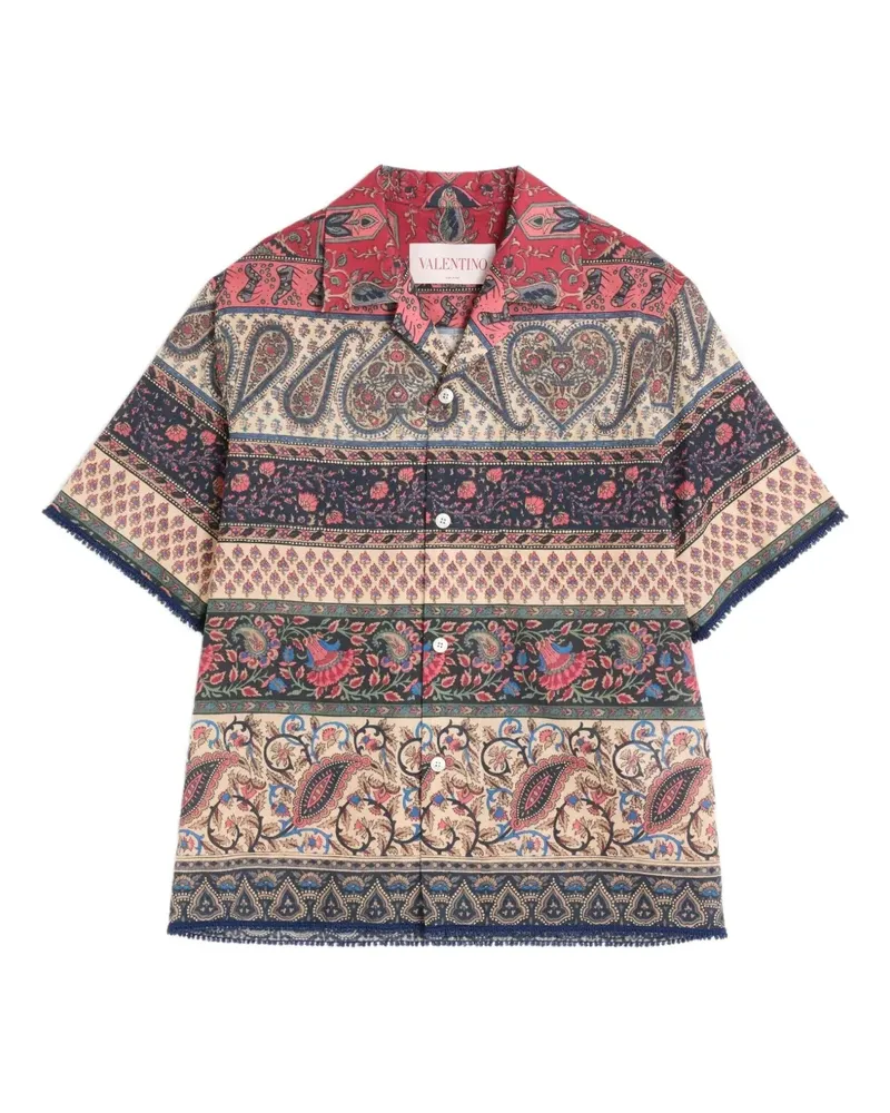 Valentino Garavani Bowlinghemd mit Voyage Imaginaire-Print - Blau Blau